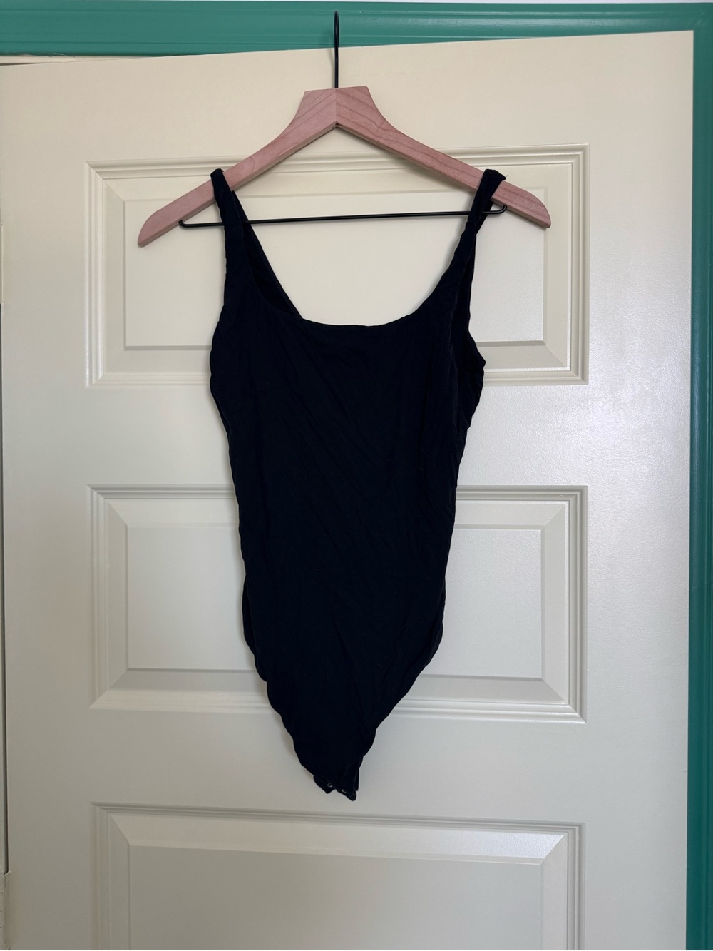Auden Black Scoop Neck Bodysuit (skims dupe)